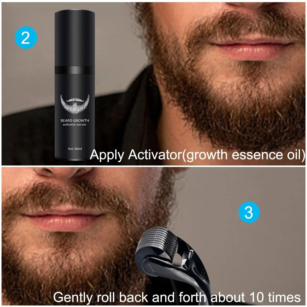 4 piece beard growth kit for men from ghg wellness shop