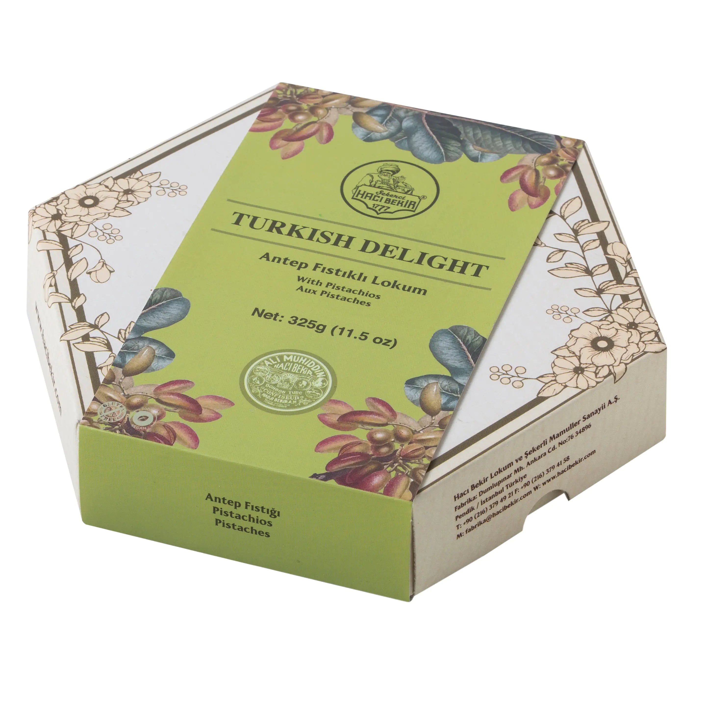 haci bekir turkish delight with extra pistachio from ghg wellness shop